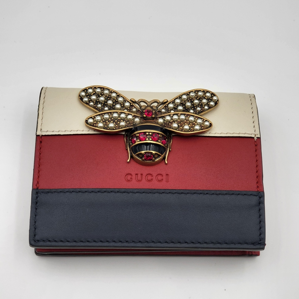 Gucci Queen Margaret Bee Stripe Shoulder/Crossbody Bag w/ Wallet mini Bee... - Picture 2 of 16